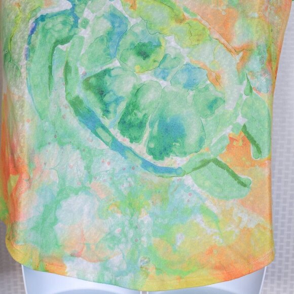 Art & Sol Size XL Green/Orange - turtle hidden art lightweight tshirt - Picture 8 of 11